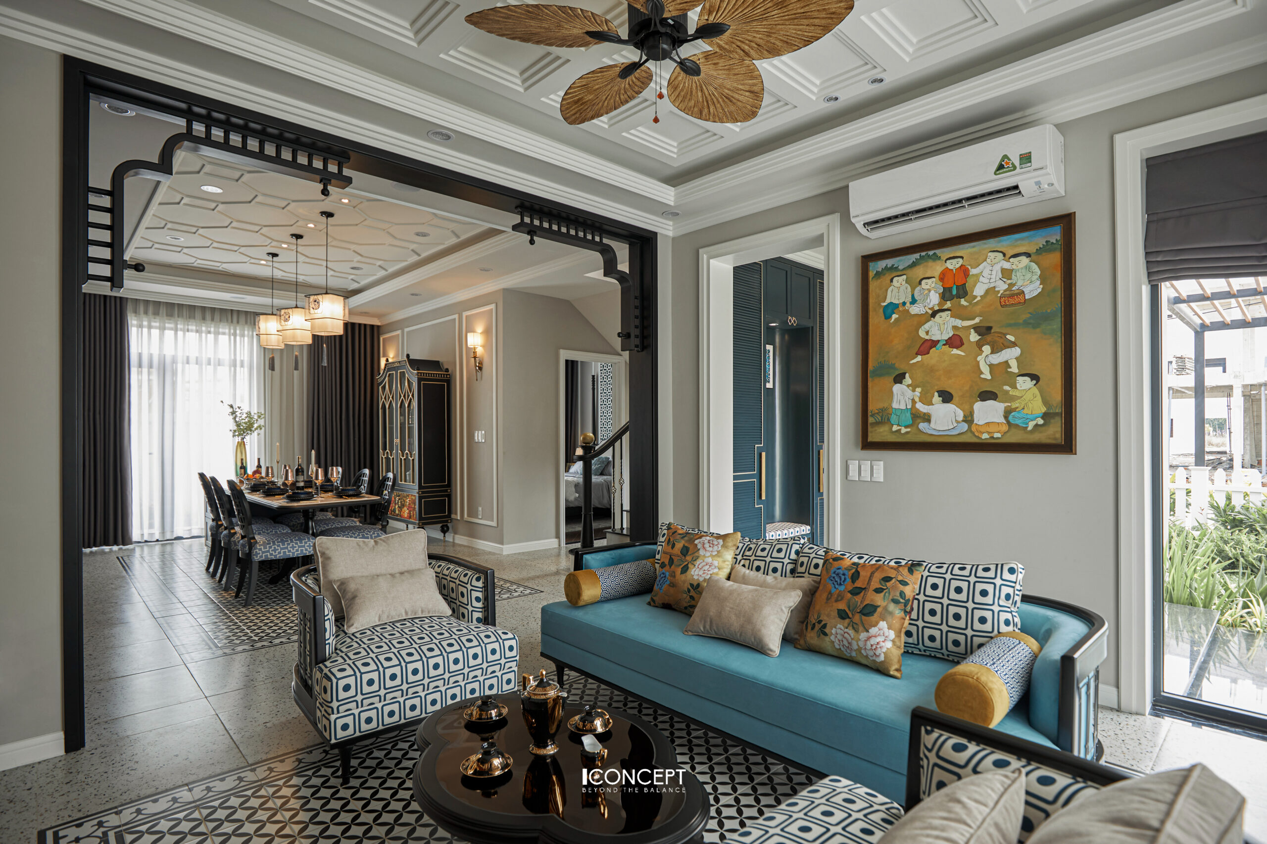 Thiết kế phong khách phong cách Indochine