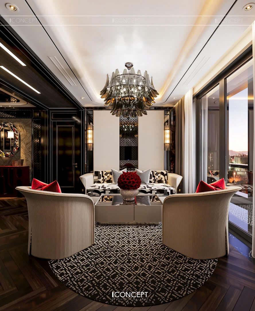Thiết kế nội thất chung cư 100m2 hiện đại luxury