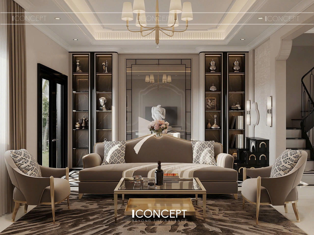 Thiết kế nội thất phòng khách chung cư 100m2