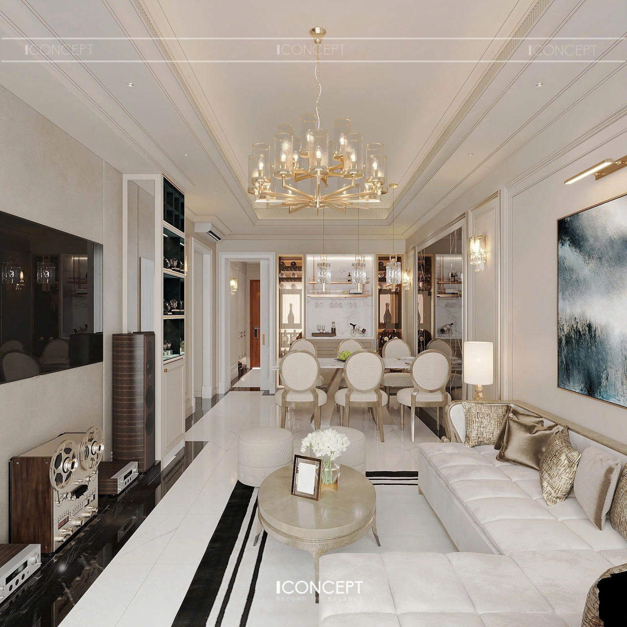 Mẫu thiết kế nội thất chung cư 100m2