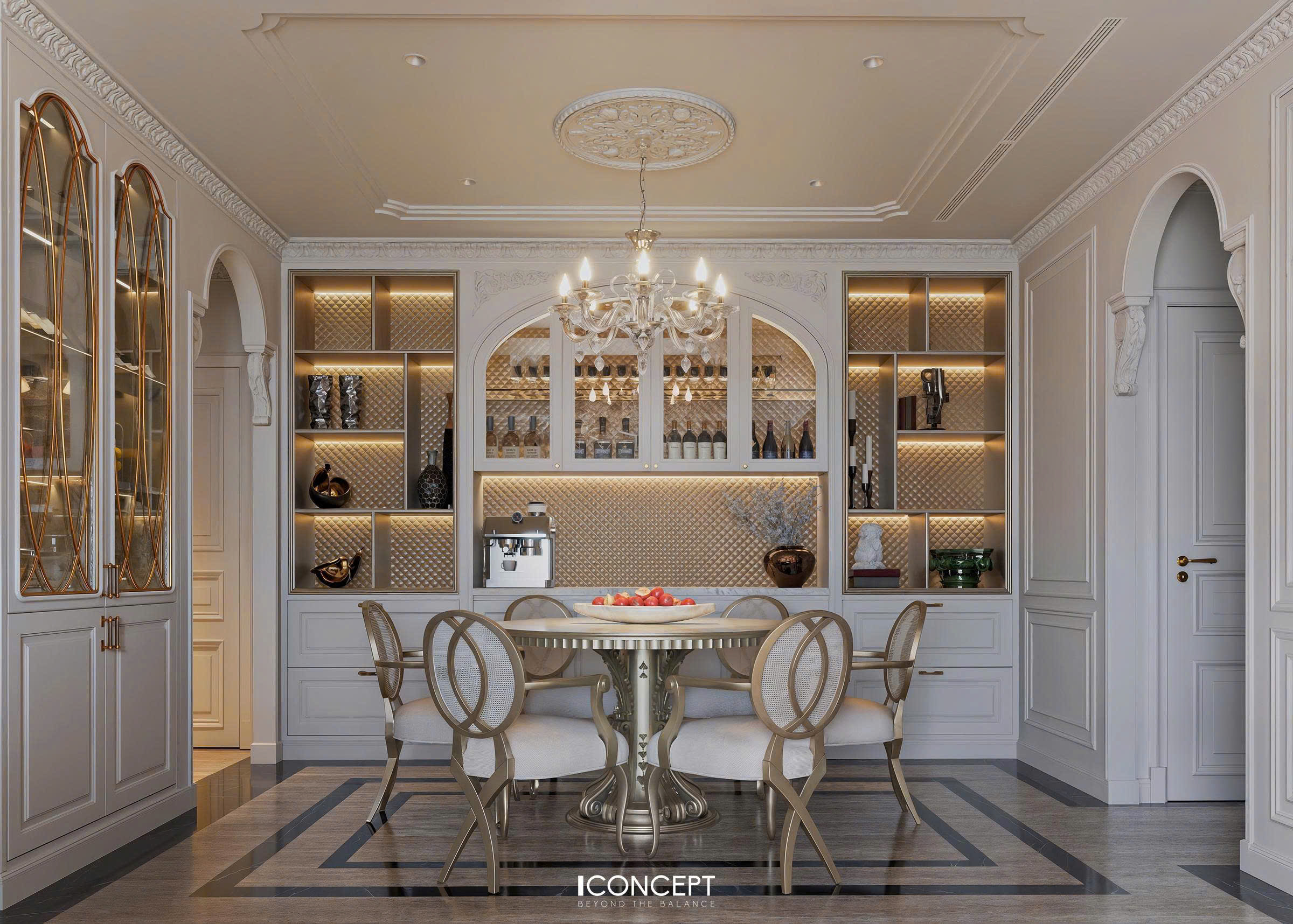 Thiết kế không gian bàn ăn Neo Classic pha Art Deco – vừa đẳng cấp, vừa gần gũi cho những khoảnh khắc sum vầy