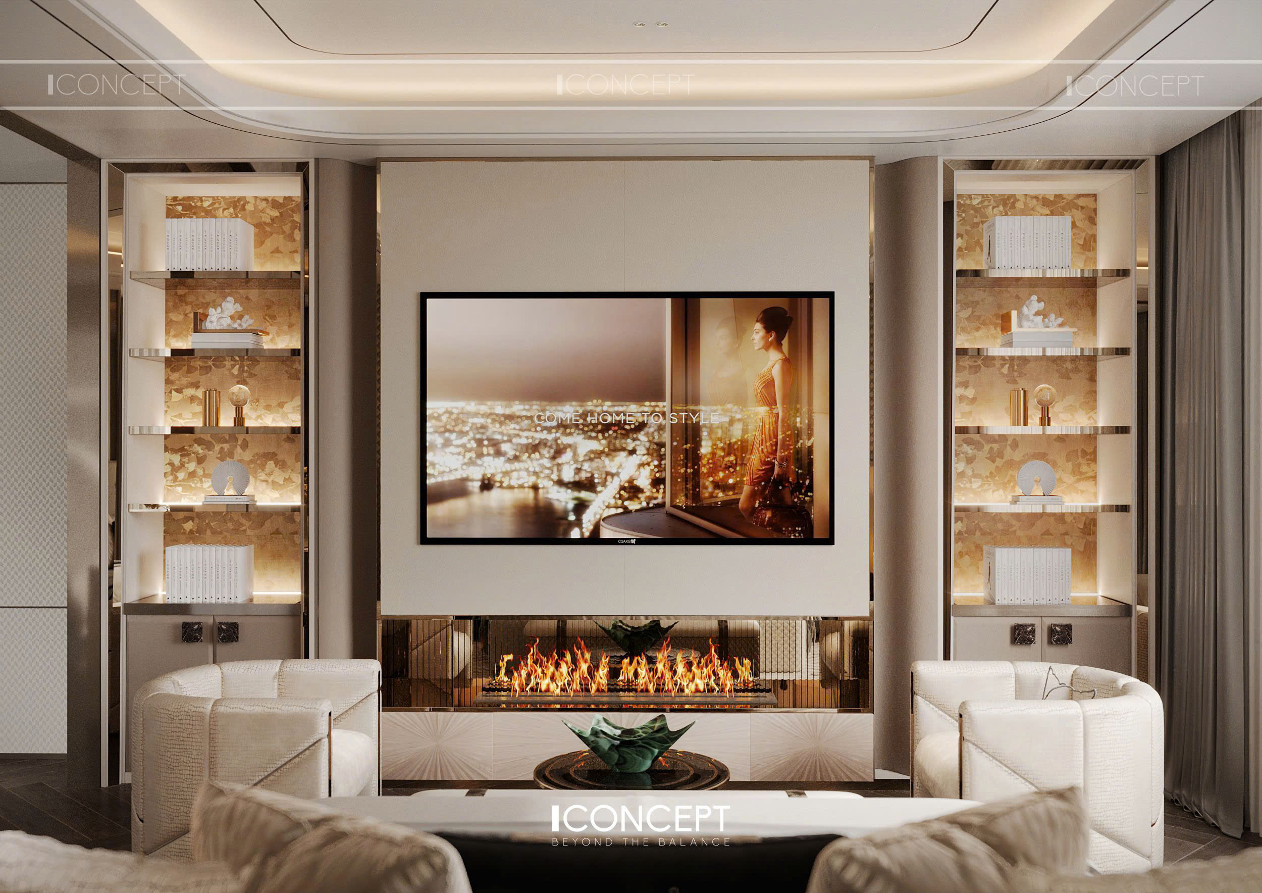 Các chi tiết trang trí nhẹ nhàng như bình hoa, tranh tường hay gối decor cũng góp phần tạo nên điểm nhấn cá tính cho căn phòng