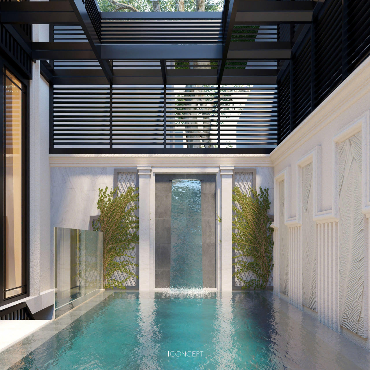 Thiết kế hồ bơi bên trong dự án