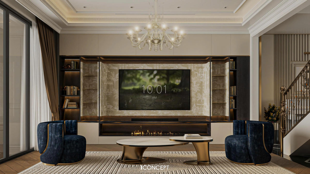 Phong cách thiết kế nội thất được tiết chế tinh tế giữa thẩm mỹ và công năng, mang đến không gian sống sang trọng nhưng vẫn gần gũi, dễ cảm nhận.