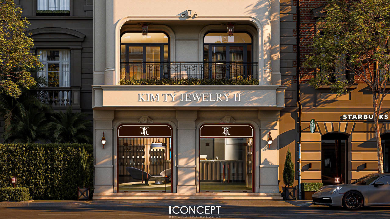 Phào chỉ được tiết chế vừa đủ để giữ tinh thần tân cổ điển mà không rơi vào sự cầu kỳ.