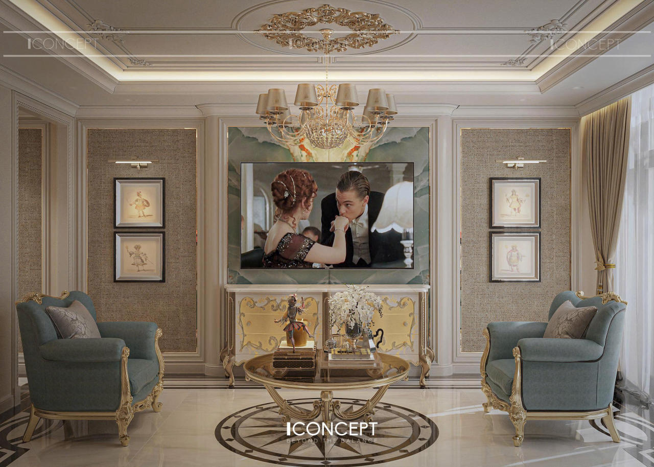 Không gian không chỉ thể hiện đẳng cấp thẩm mỹ của gia chủ mà còn là nơi tiếp khách trang trọng