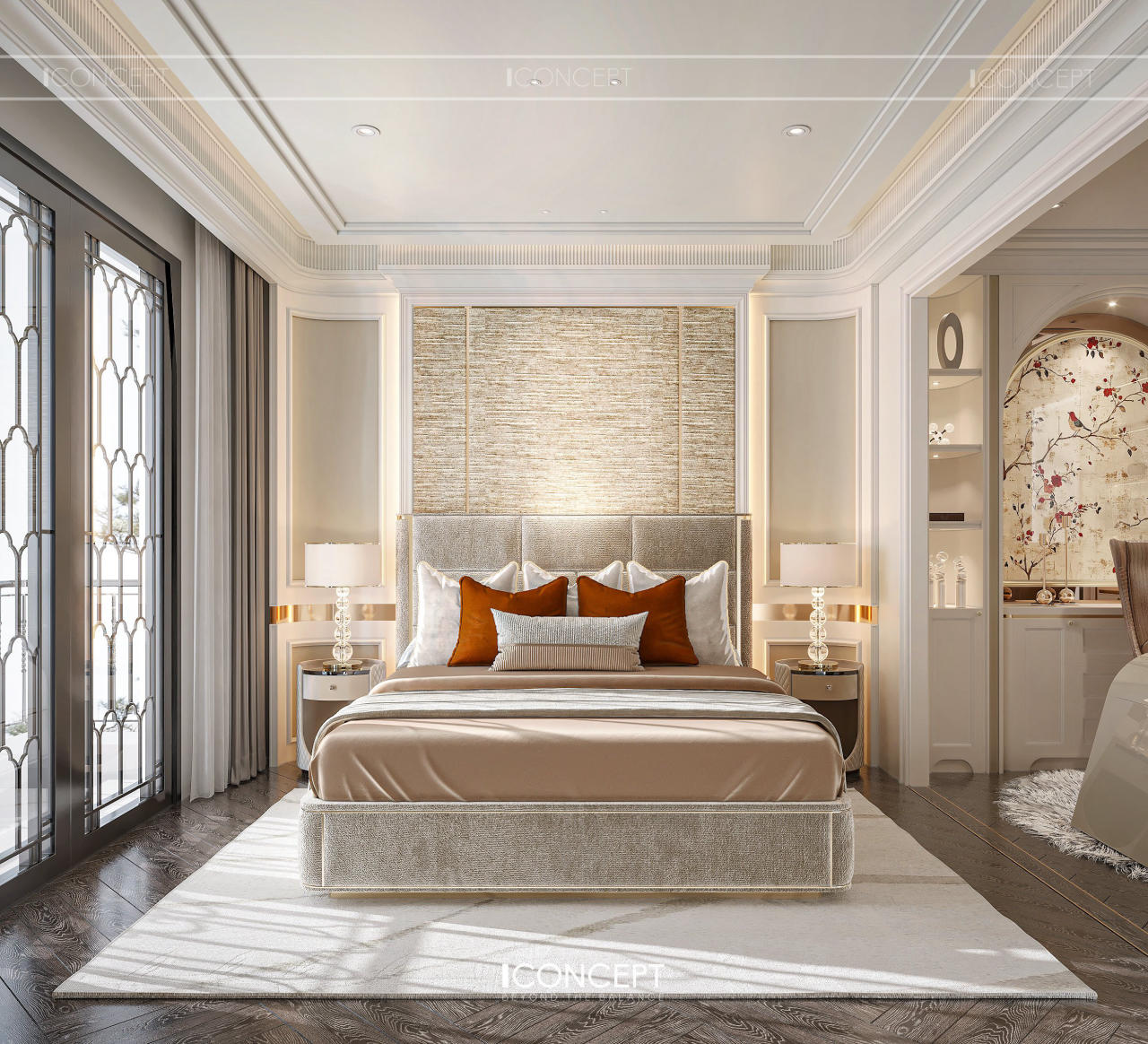 Phòng ngủ master là nơi thể hiện rõ dấu ấn cá nhân của gia chủ