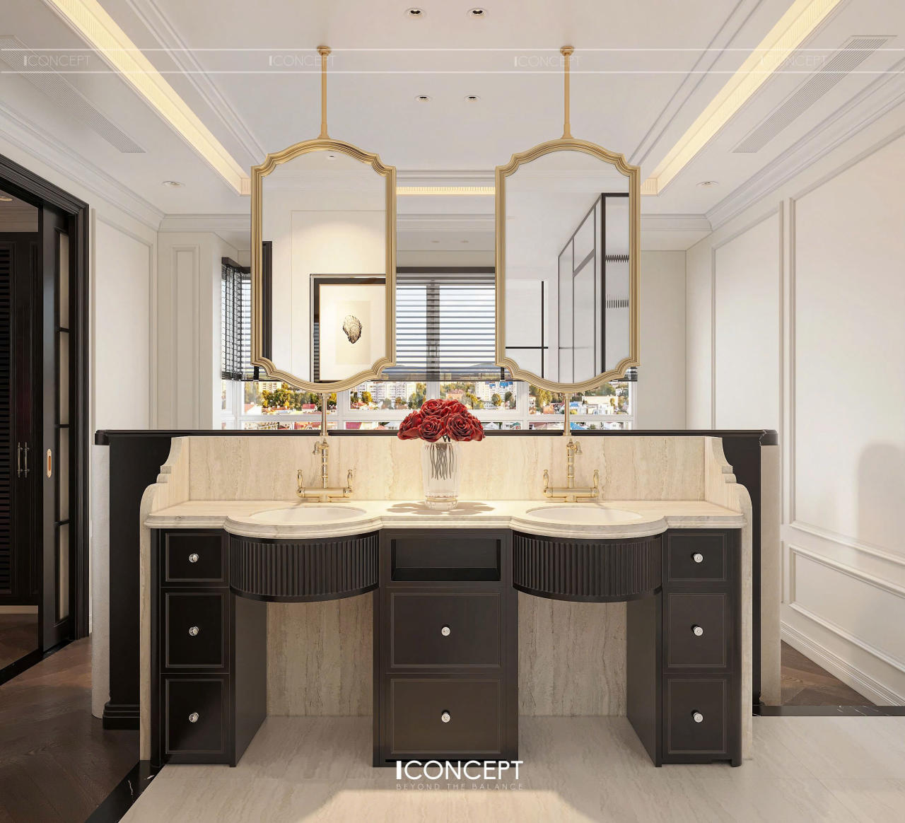 Tổng thể phòng ngủ mang đến trải nghiệm riêng tư, sang trọng nhưng vẫn đầy cảm xúc và dễ chịu.