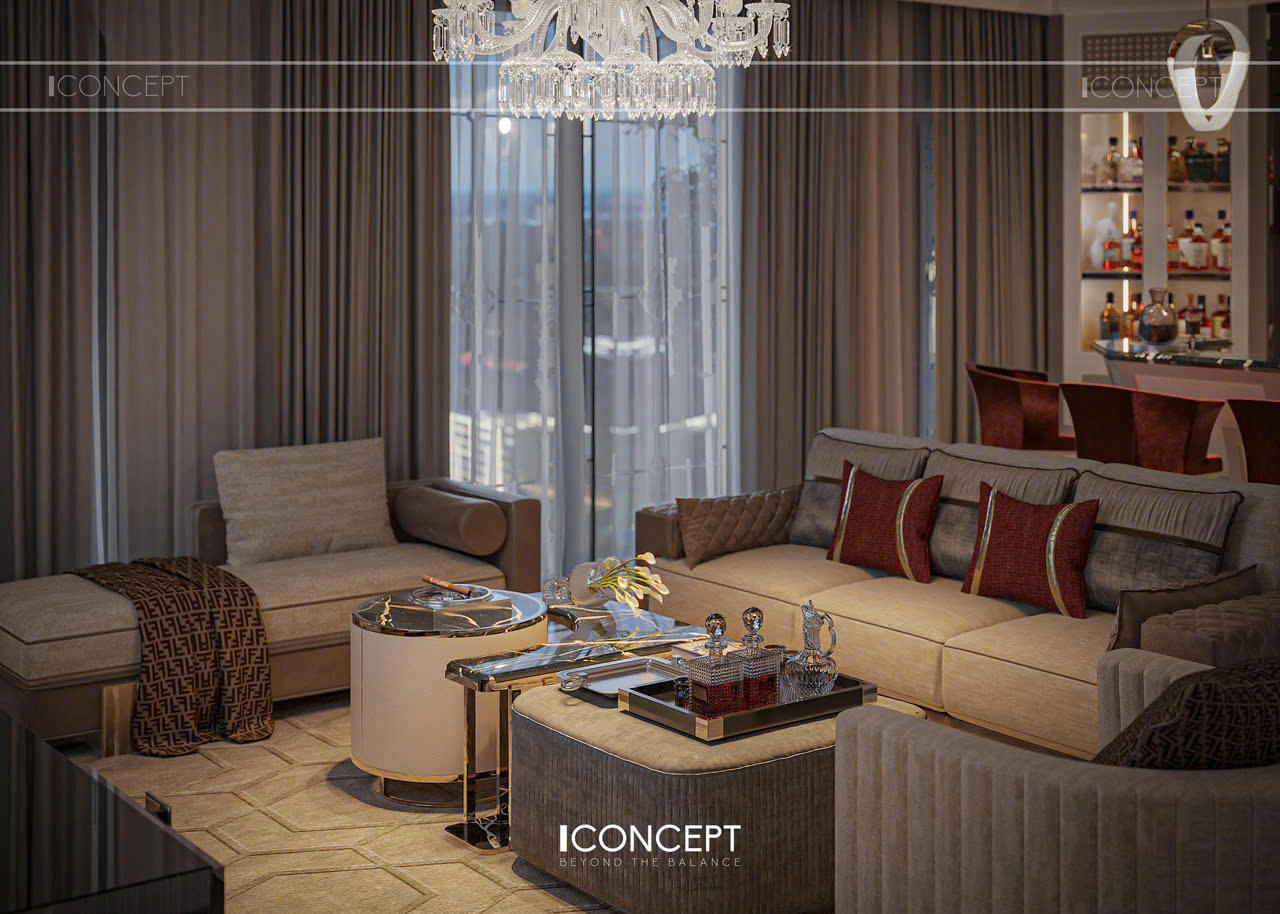 Hệ sofa và khu vực giải trí được tổ chức xoay quanh trải nghiệm sử dụng của gia chủ.