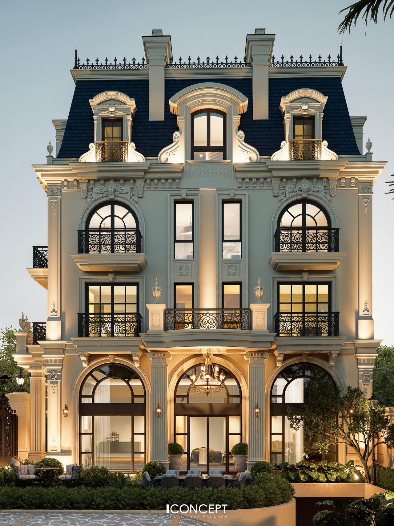 Thiết kế kiến trúc Neo Classic Luxury đề cao sự cân bằng giữa tỷ lệ, hình khối, ánh sáng và vật liệu, kiến tạo nên biểu tượng xa xỉ vượt thời gian.